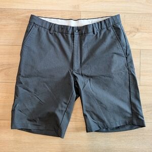 Greg Norman Black and Gray Shorts